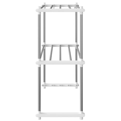 Hylde til mikroovn 51x27x63 cm aluminium hvid