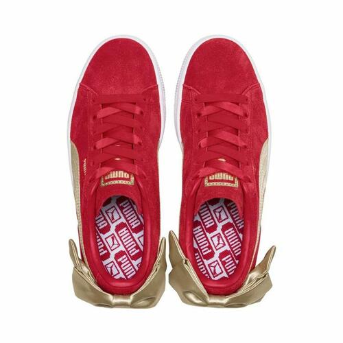 Kvinde Casual Sneakers Puma Sportswear Suede Bow Varsity Rød 36