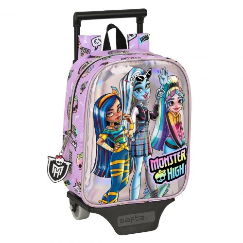 Rygsæk med hjul Monster High - Best Boos, syren 22 × 27 × 10 cm
