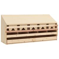 Redekasse til høns med 5 rum 117x33x54 cm massivt fyrretræ