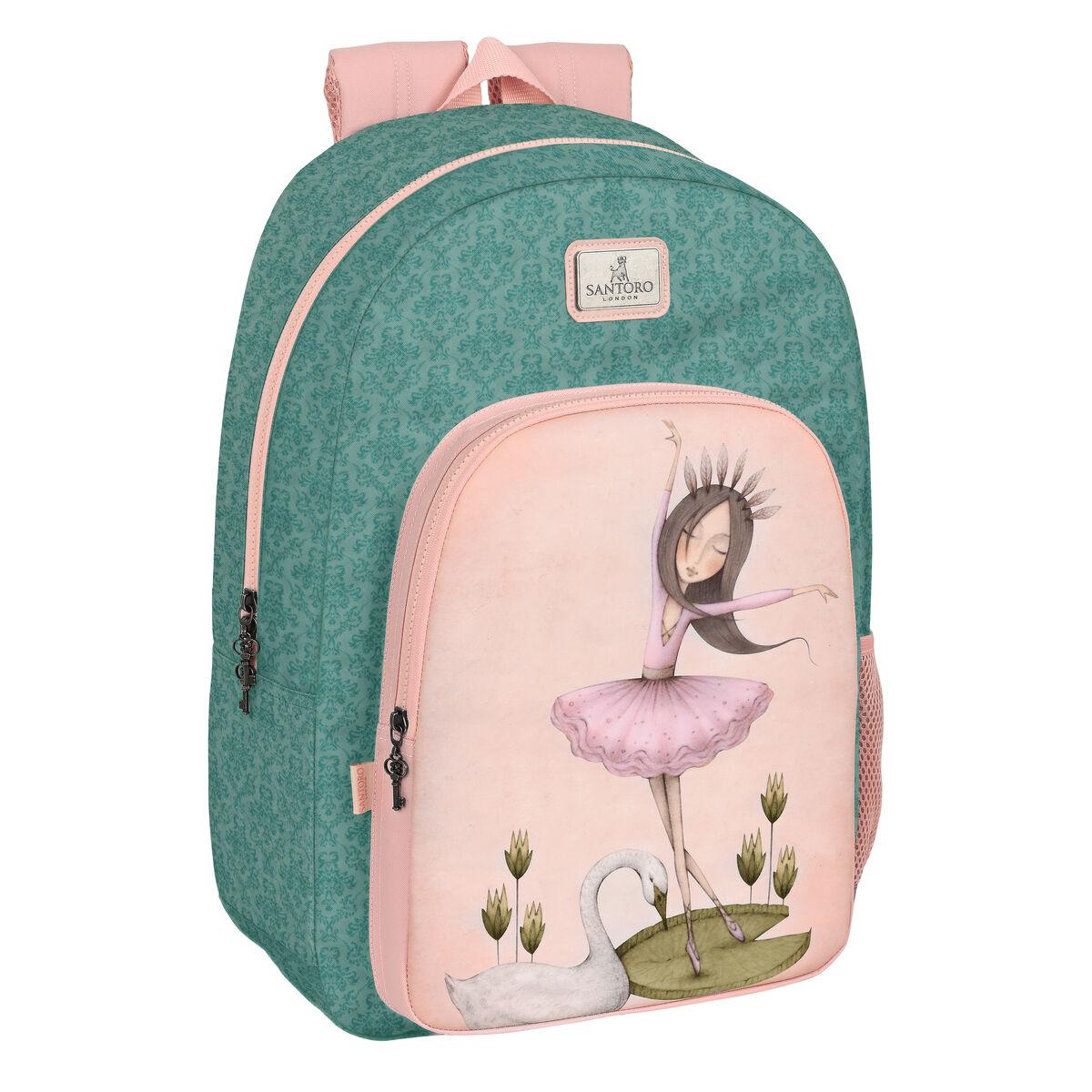 Skoletaske Santoro Swan Lake Grå Pink