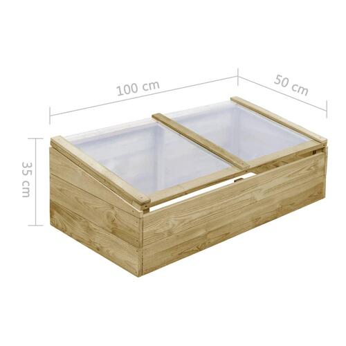 VidaxL drivhus imprægneret fyrretræ 100 x 50 x 35 cm