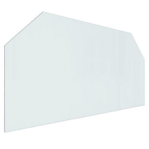 Glasplade til pejs 120x60 cm sekskantet