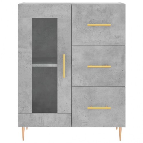 Højskab 69,5×34×180 cm i konstrueret træ - betongrå
