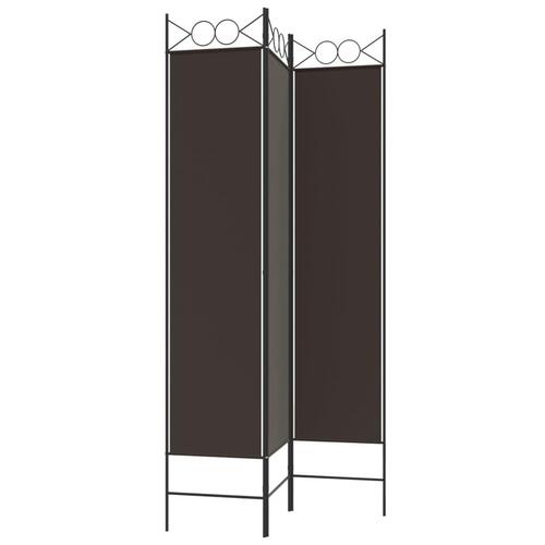 3-panels rumdeler 120x200 cm stof brun