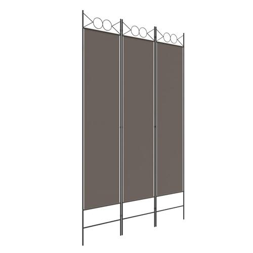 3-panels rumdeler 120x200 cm stof antracitgrå