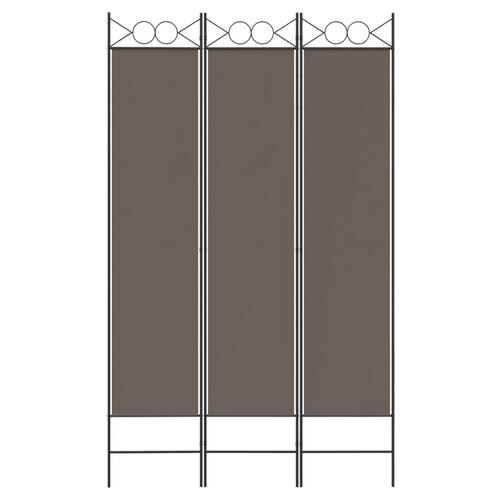 3-panels rumdeler 120x200 cm stof antracitgrå