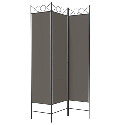 3-panels rumdeler 120x200 cm stof antracitgrå