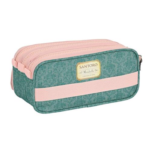Dobbelt carry-all Santoro Swan lake Grå Pink 21,5 x 10 x 8 cm