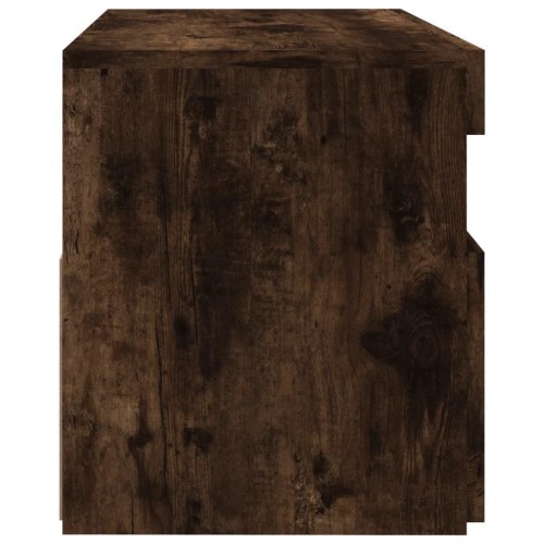 Tv-borde med LED-lys - 2 stk., 60×35×40 cm, røget eg