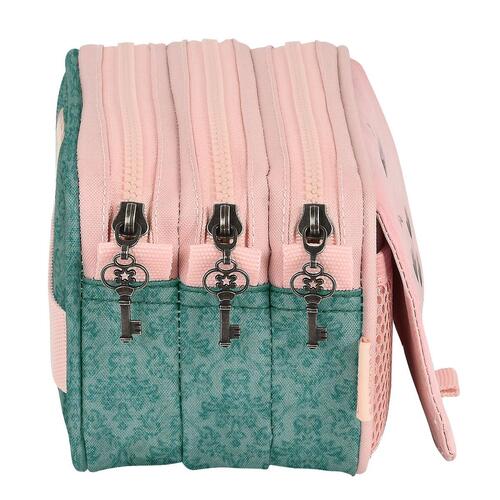Dobbelt carry-all Santoro Swan lake Grå Pink 21,5 x 10 x 8 cm