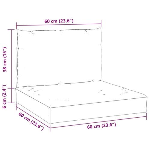 Pallehynder 2 stk. oxfordstof gråbrun (OUTLET A)