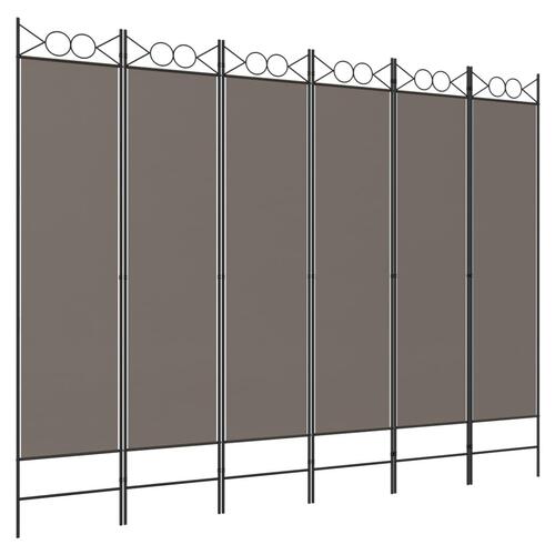 5-panels rumdeler 240x200 cm stof antracitgrå