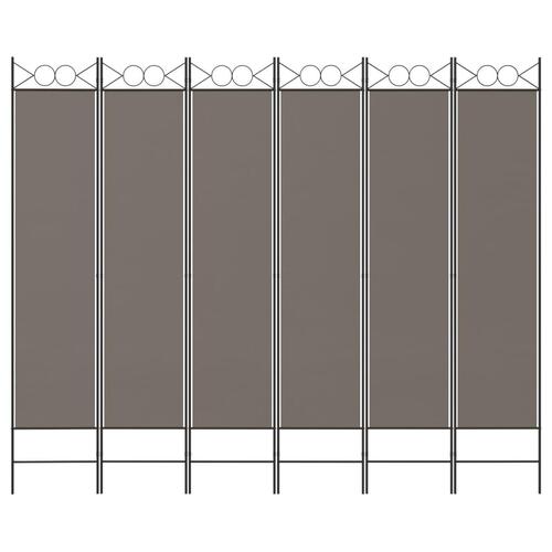 5-panels rumdeler 240x200 cm stof antracitgrå