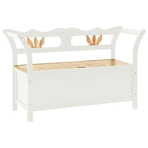 Bænk 107x45x75,5 cm massivt fyrretræ hvid