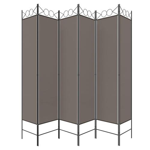 5-panels rumdeler 240x200 cm stof antracitgrå