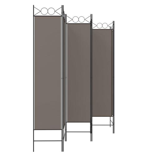 5-panels rumdeler 240x200 cm stof antracitgrå