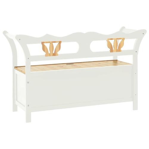 Bænk 107x45x75,5 cm massivt fyrretræ hvid