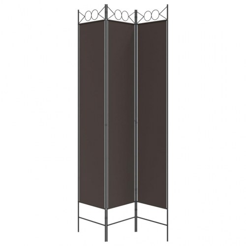 3-panels rumdeler 120x220 cm stof brun