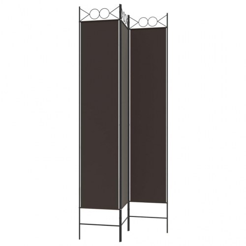 3-panels rumdeler 120x220 cm stof brun