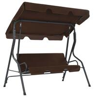 Gyngesofa til haven 170x110x153 cm kaffefarvet