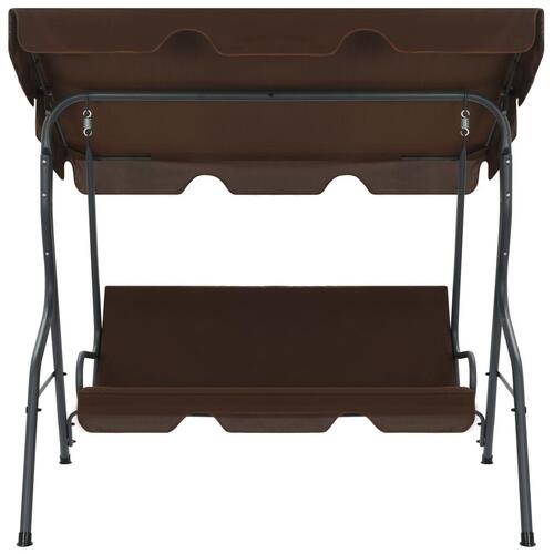 Gyngesofa til haven 170x110x153 cm kaffefarvet