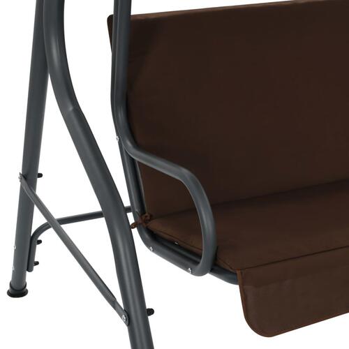 Gyngesofa til haven 170x110x153 cm kaffefarvet
