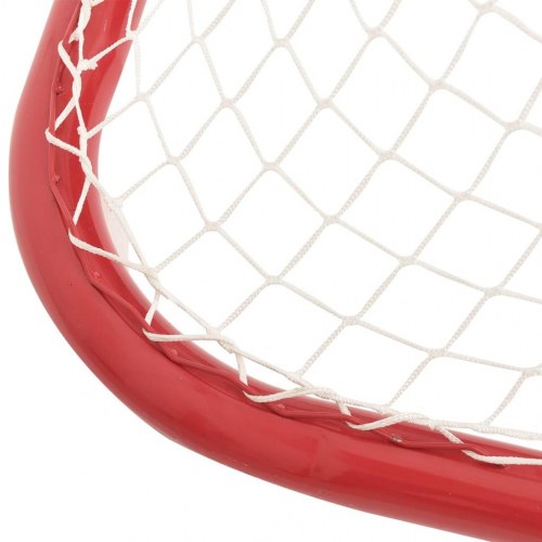 Hockeymål 183x71x122 cm polyester rød og hvid