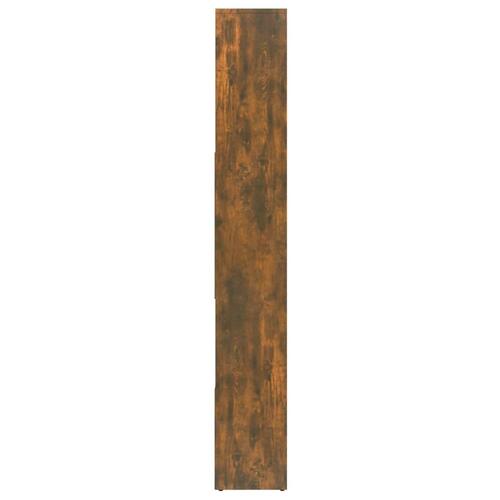 Bogreol 67x24x161 cm konstrueret træ røget egetræsfarve