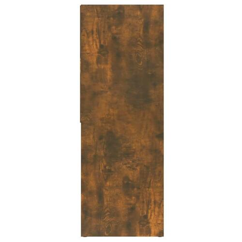Bogreol 67x24x161 cm konstrueret træ røget egetræsfarve