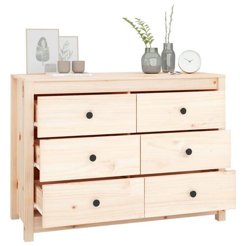 Kommode 100x40x72 cm massivt fyrretræ