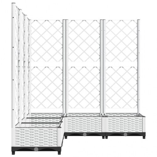 Plantekasse med espalier 120 × 120 × 121,5 cm - PP, hvid