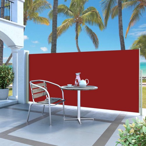 Sammenrullelig sidemarkise 140 × 300 cm - rød