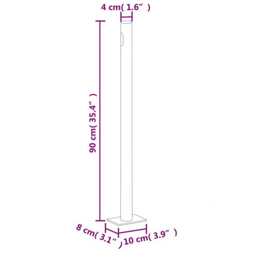 Sammenrullelig sidemarkise 140 × 300 cm - rød