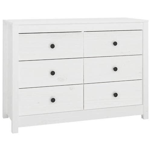 Kommode 100x40x72 cm massivt fyrretræ hvid