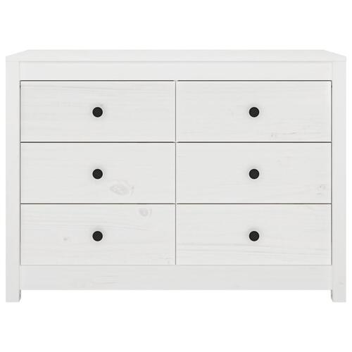 Kommode 100x40x72 cm massivt fyrretræ hvid