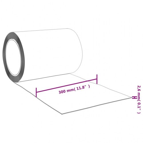 Bændelgardin i PVC 300 mm x 2,6 mm 10 m - transparent