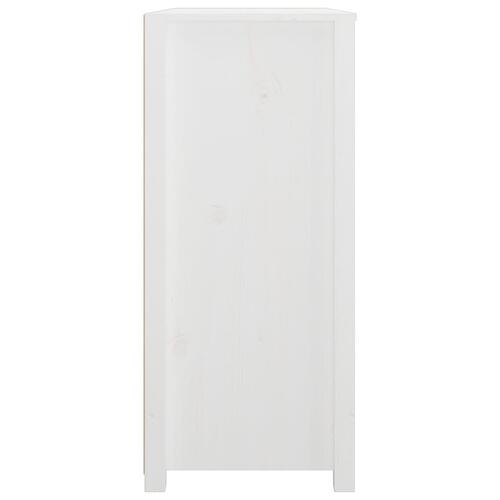 Kommode 100x40x90 cm massivt fyrretræ hvid
