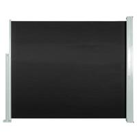 Sammenrullelig sidemarkise 120 x 300 cm sort