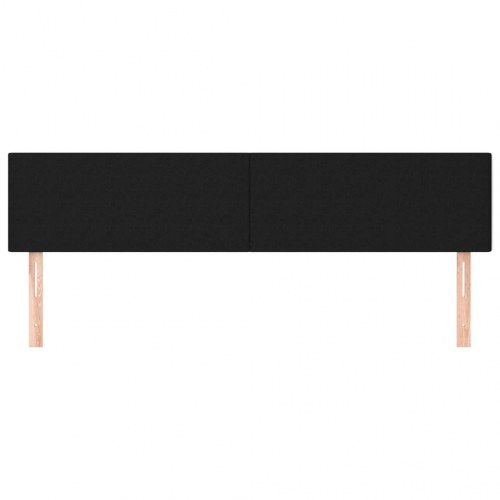 Sengegavl i stof 180 x 5 x 78/88 cm - sort