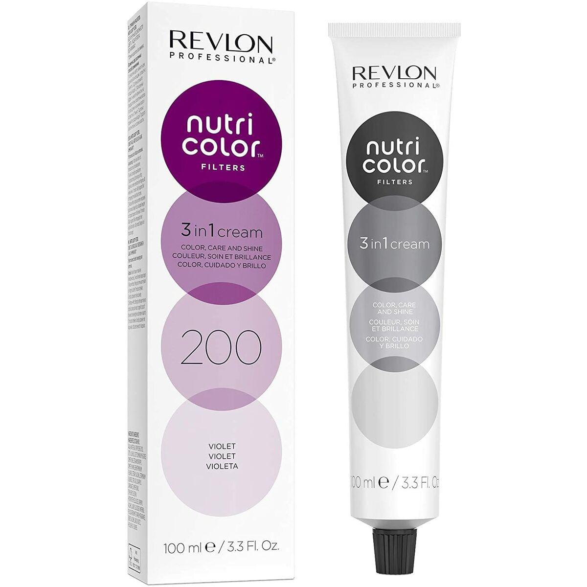 Permanent hårfarve creme Revlon Nutri Color Filters Violet Nº 200 - 100 ml billede
