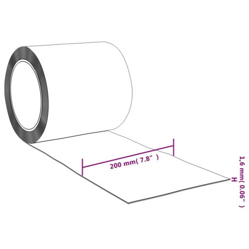 Bændelgardin i PVC 200 mm x 1,6 mm 50 m - rød