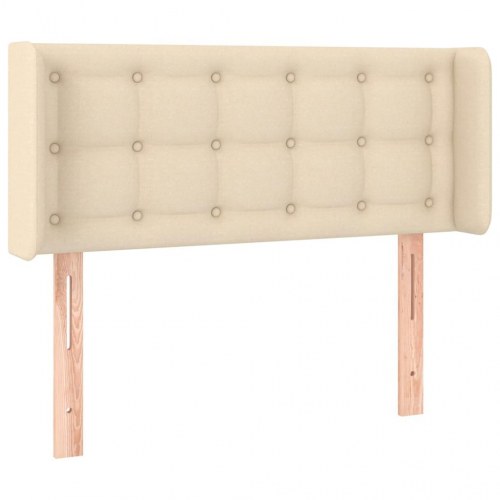 Sengegavl med LED-lys 83 x 16 x 78/88 cm - cremefarvet