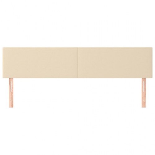 Sengegavl i stof 200 x 5 x 78/88 cm - cremefarvet