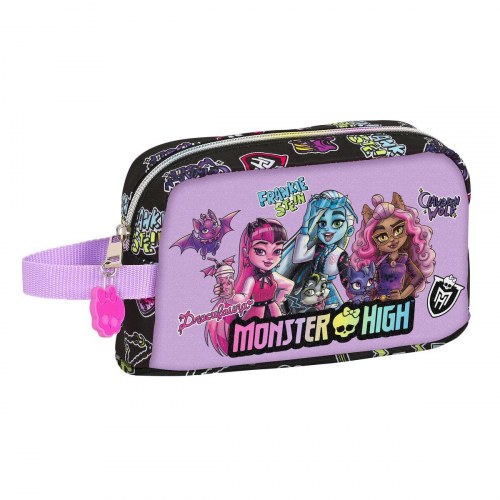 Termisk morgenmadsholder Monster High - sort/lilla 21,5 × 12 × 6,5 cm