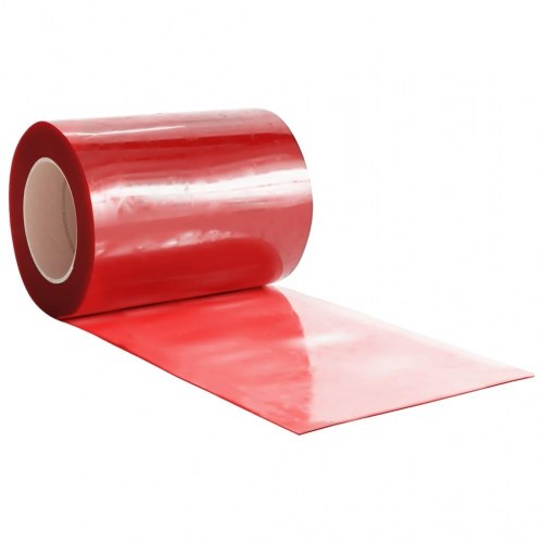 Bændelgardin i PVC 300 mm x 2,6 mm 25 m - rød