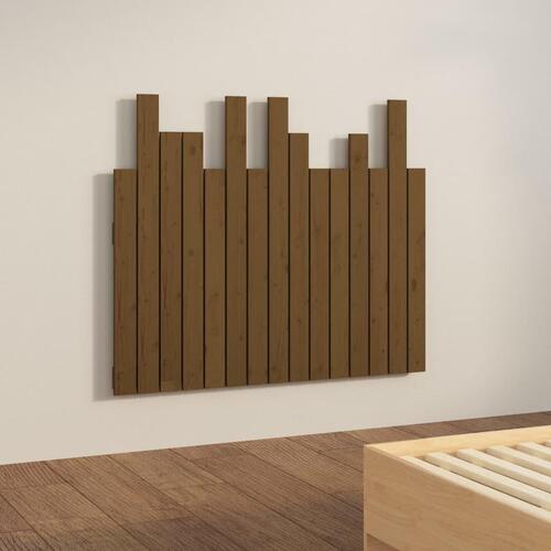 Sengegavl 82,5x3x80 cm massivt fyrretræ gyldenbrun