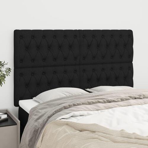 Sengegavle 4 stk. 80x7x78/88 cm stof sort