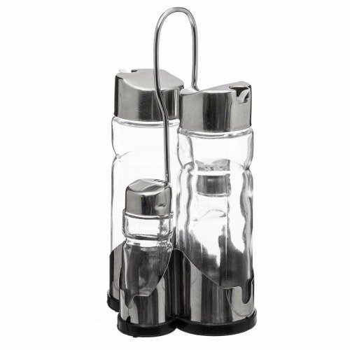 Secret de Gourmet saltbøsse-sæt med låg - glas og rustfrit stål, gennemsigtig
