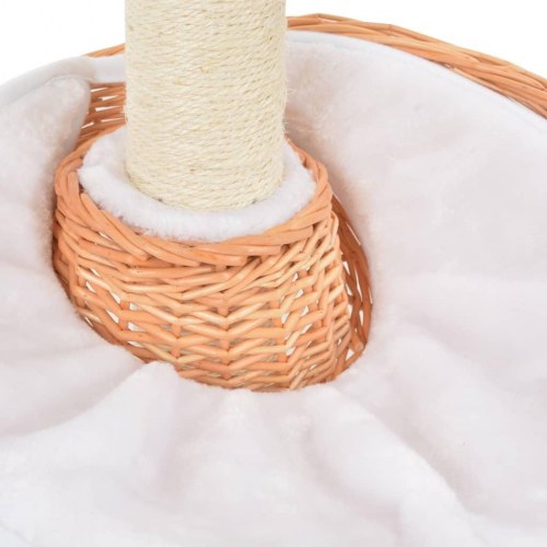 Kradsetræ til katte med sisalkradsestolpe naturligt piletræ